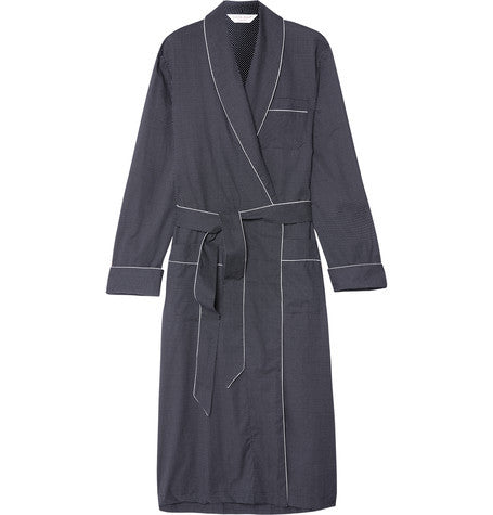 plaza polka dot cotton robe