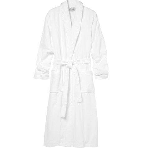 cotton terry bathrobe