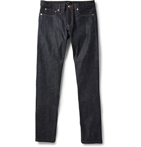 petit new standard slim fit dry selvedge denim jeans