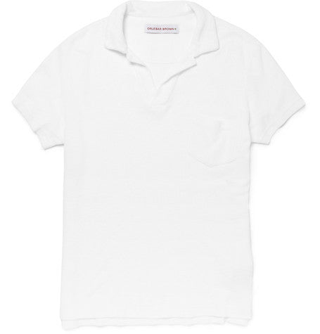 cotton terry polo shirt