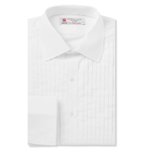 white sea island cotton tuxedo shirt