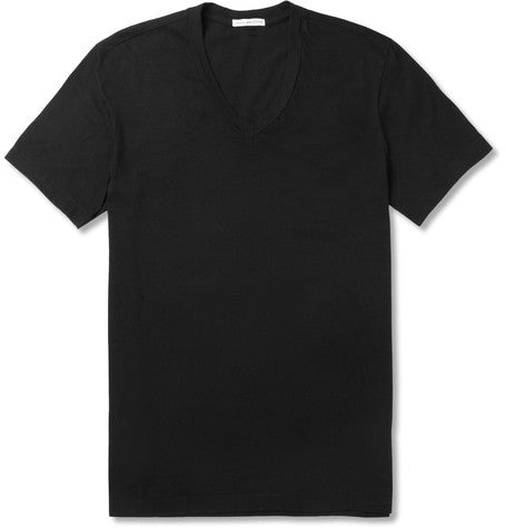 v neck cotton jersey t shirt
