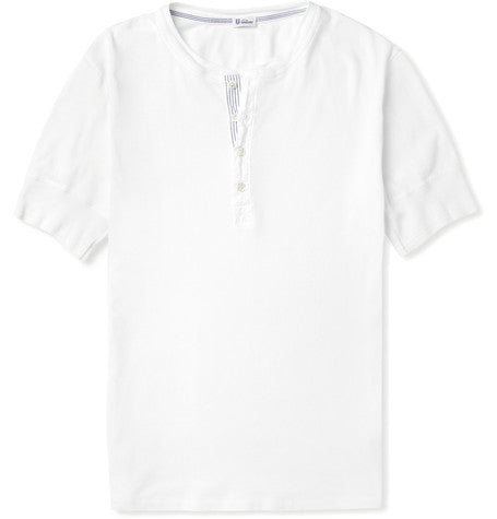 karl cotton jersey henley t shirt