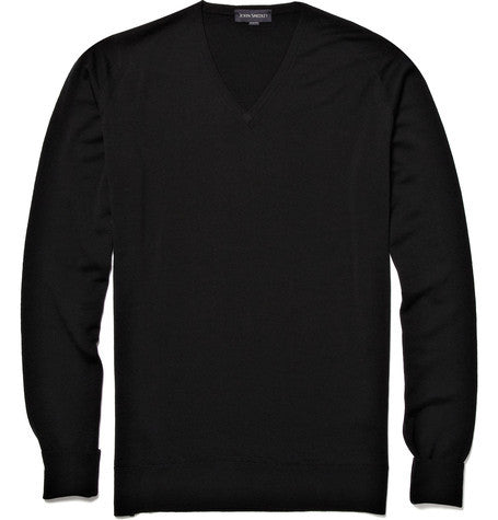bobby v neck merino wool sweater