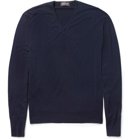 bobby merino wool v neck sweater