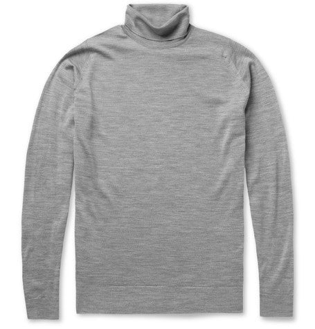 belvoir rollneck merino wool sweater