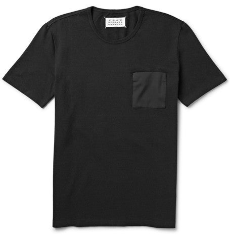 contrast pocket cotton and linen blend sweatshirt