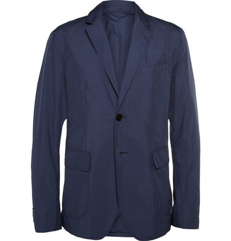 navy lightweight shell blazer