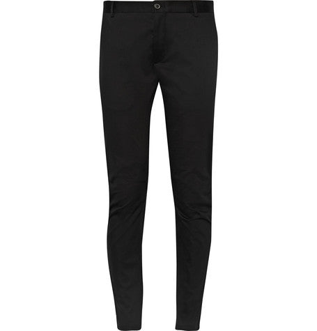 cotton blend biker trousers
