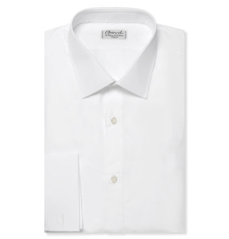 white double cuff cotton shirt