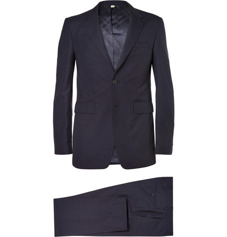 london navy slim fit wool suit