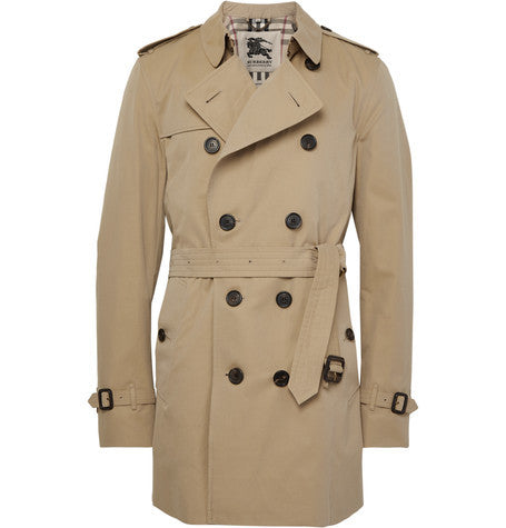 london kensington mid length cotton gabardine trench coat