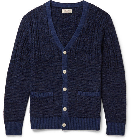 cable knit cotton cardigan
