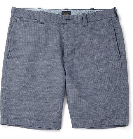 stanton cotton and linen blend shorts