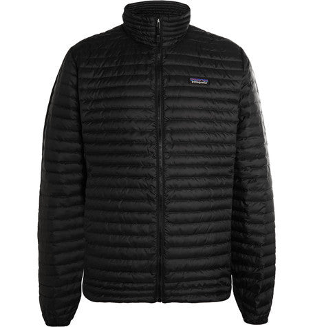 quilted shell down jacket