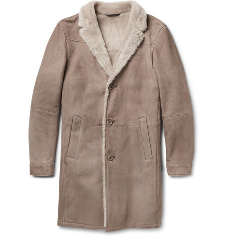 mid length shearling coat