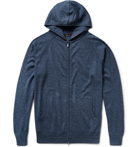 portland silk and cashmere blend zip up hoodie
