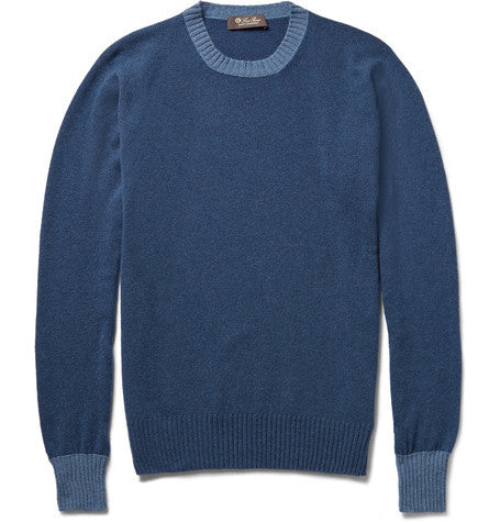 contrast trim baby cashmere sweater