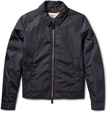 london leather trimmed shell jacket