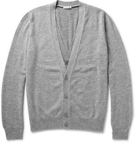 layered cashmere cardigan