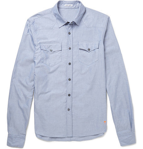 salt washed cotton oxford shirt