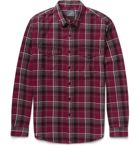 thurston checked cotton flannel shirt