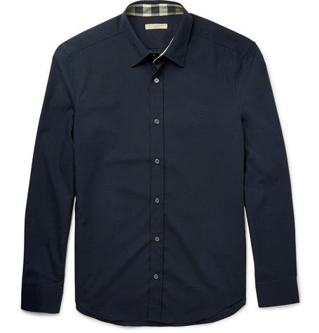 brit slim fit stretch cotton poplin shirt