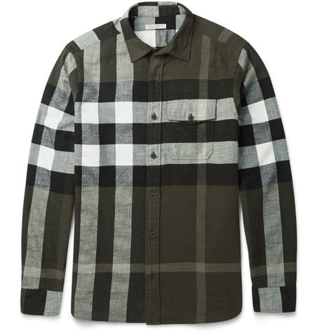 brit checked cotton flannel shirt