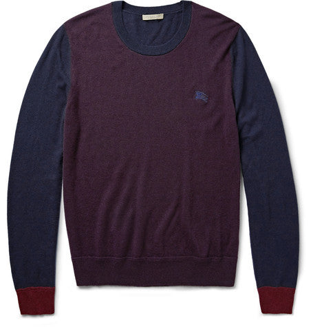 brit colour block cashmere sweater