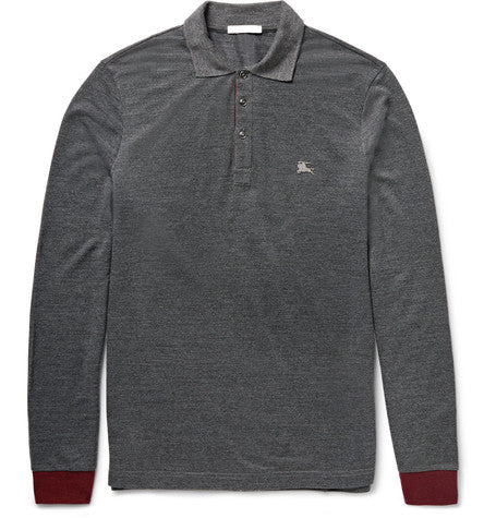 brit slim fit contrast trimmed pique polo shirt