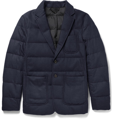 london wool and cashmere blend padded jacket