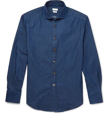 garment dyed denim shirt