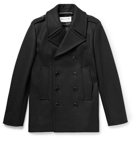 double breasted wool peacoat