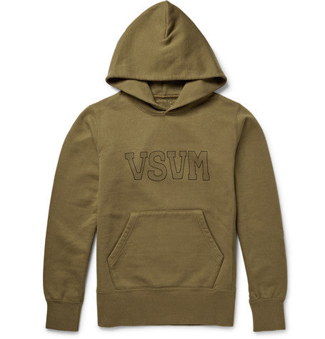 printed loopback cotton blend jersey hoodie