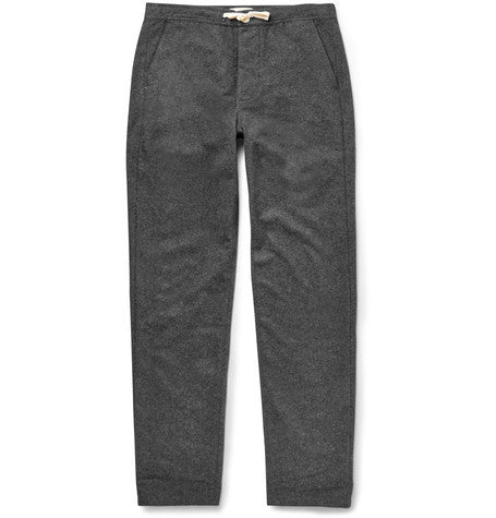 drawstring cotton twill trousers