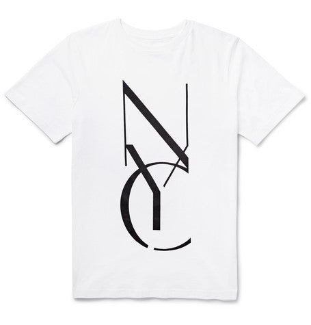 nyc stencil printed cotton jersey t shirt