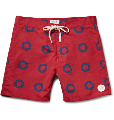 colin slim fit printed mid length swim shorts