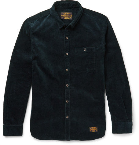 slim fit cotton corduroy shirt