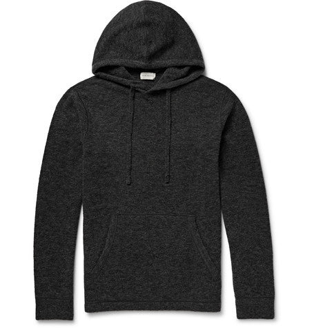 boiled merino wool blend hoodie