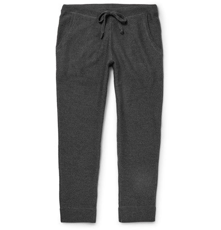 tapered ribbed merino wool sweatpants