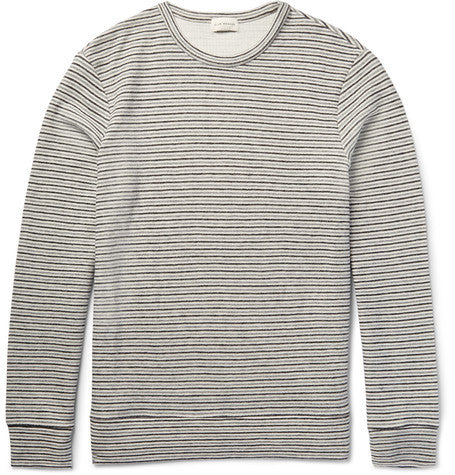 striped knitted cotton sweatshirt