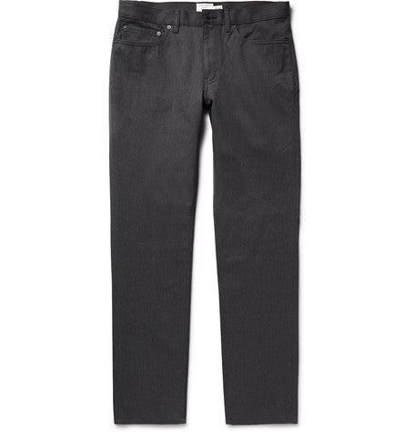 slim fit cotton cavalry twill trousers