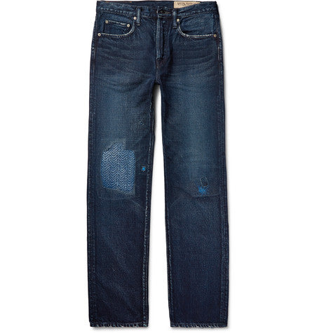 cisco distressed washed denim jeans