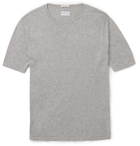 slim fit cotton  silk and wool blend t shirt