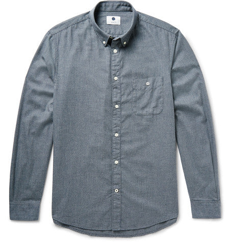 new derek slim fit puppytooth brushed cotton flannel shirt