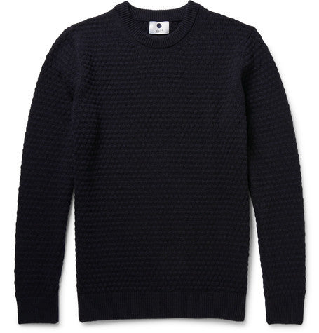 textured wool blend sweater