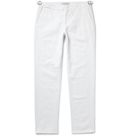 bedlington cotton and linen blend trousers
