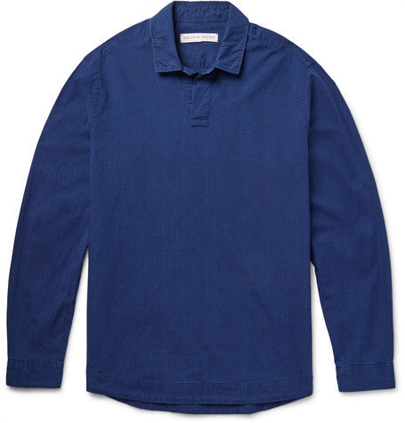 ridley ii open collar cotton shirt