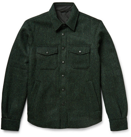 harris wool tweed shirt jacket