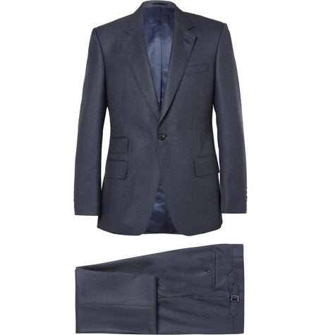 navy slim fit birdseye wool suit